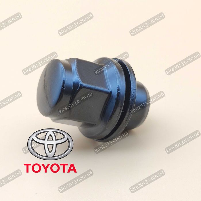 Черные гайки Тойота Колесная гайка Toyota черная М12х1,5 плоская шайба