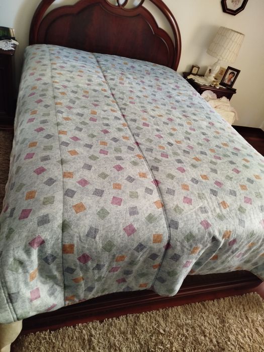 edredão de cama de casal reversível