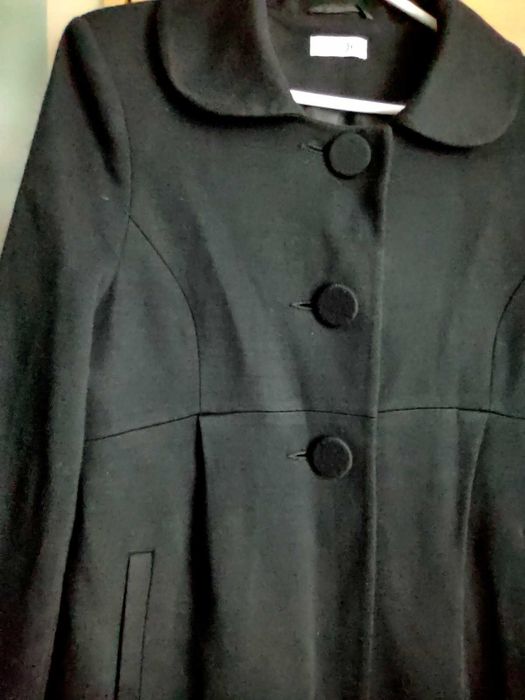 Płaszczyk damski czarny elegancki S
