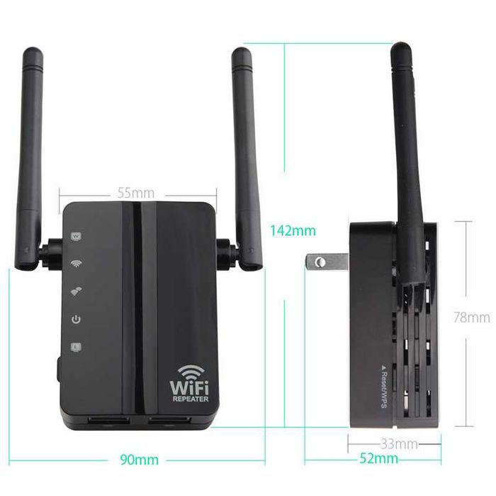 2 em 1 câmera de vigilância oculta + extensor de alcance wifi