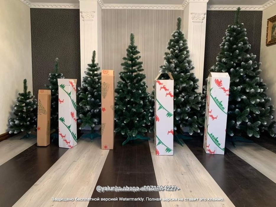 Ялинка штучна ПВХ КАРПАТСЬКА СНІЖНА# Ель, Елка, Ёлка искусственная.