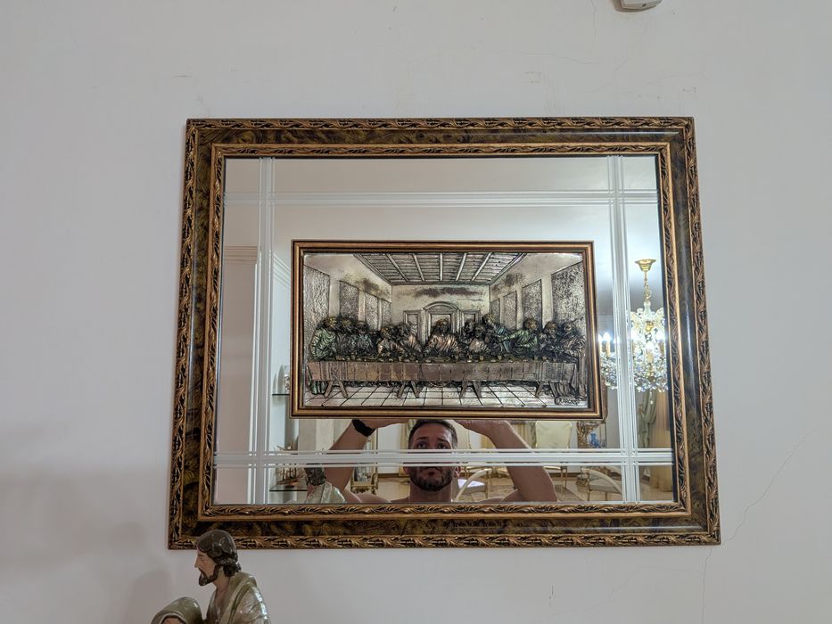 Quando última ceia com espelho