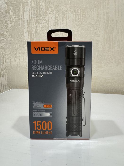 Портативний світлодіодний ліхтарик VIDEX VLF-A231Z 1500Lm 5000K