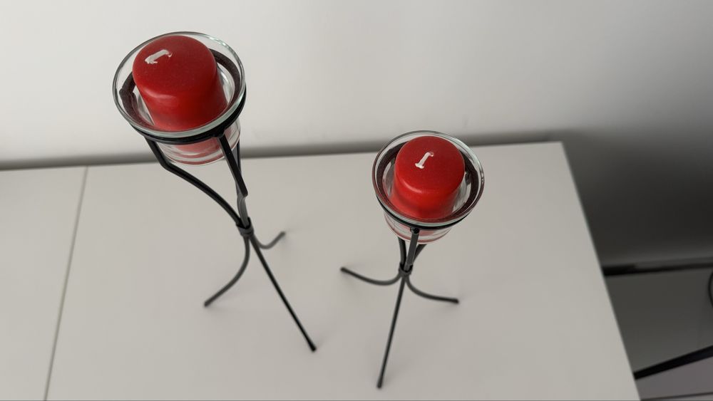 Suporte de ferro para velas