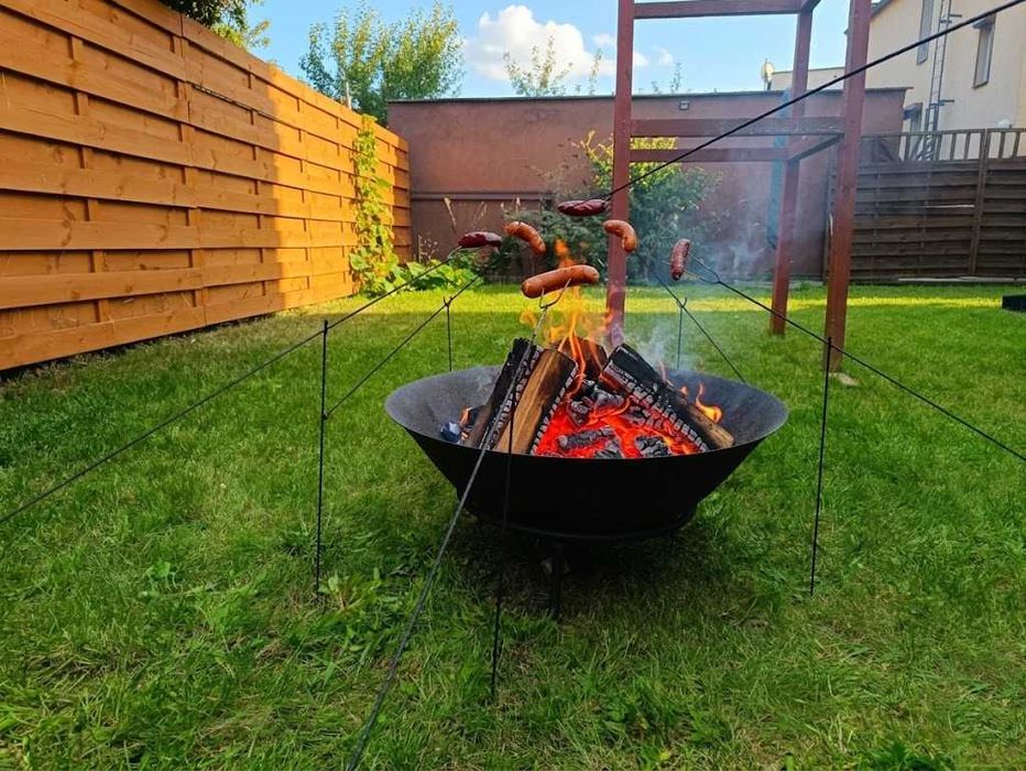 PIĘKNE PALENISKO ŻELIWNE Do ognisk Grilli i pikników
