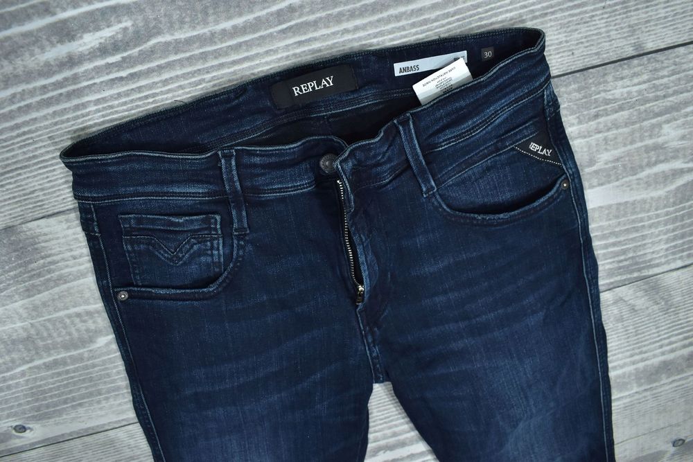 Replay Hyperflex Anbass Slim Fit Męskie Spodnie Jeansy W30 L32
