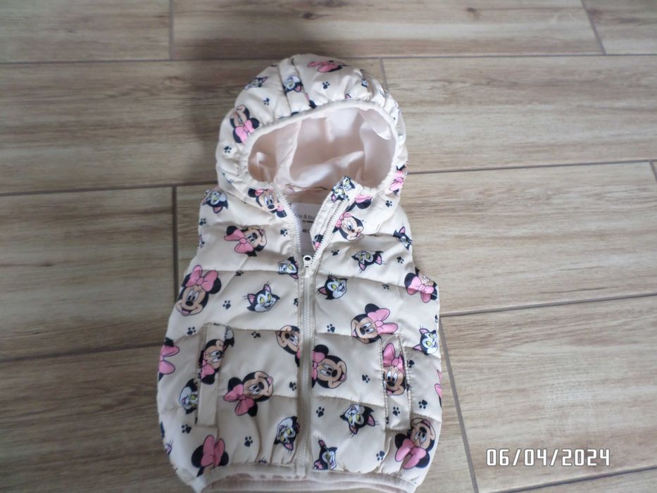 firmowa kurtka+ kamizelka dla dziewczynki-68cm
