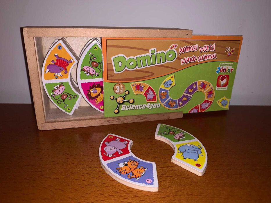 Jogo de Criança Dominó Mundo Animal - Idade 3+
