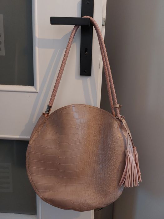 Torebka damska shopper pudrowy róż letnia wiosenna