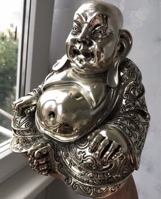 Статуетка Хотей Будда срібло Brunel 999 Італія