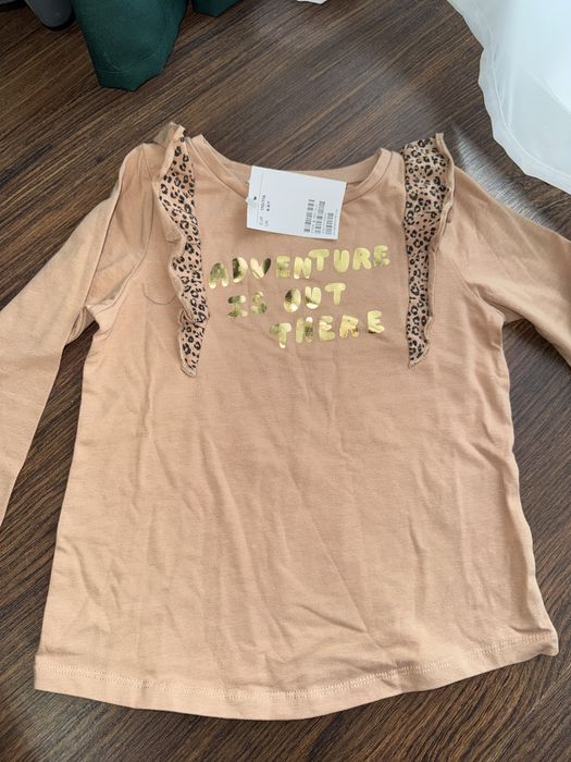 Spódniczka spódnica bluzka komplet H&M 110 116 panterka