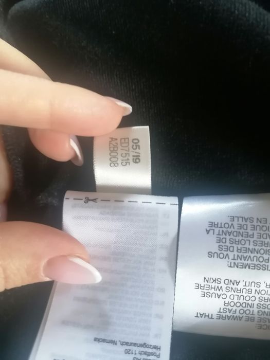 Bluza adidas czarna rozpinana XS