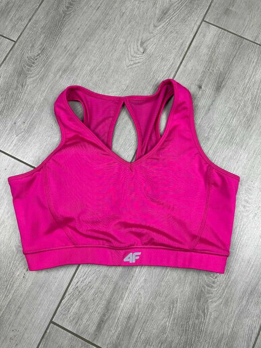 4F Biustonosz Sportowy L Różowy Neon – Stanik Fitness Racerback