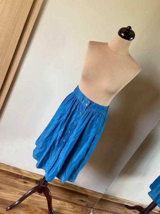 Top secret lekka jeans dzins s m 36 spodnica na gumce midi