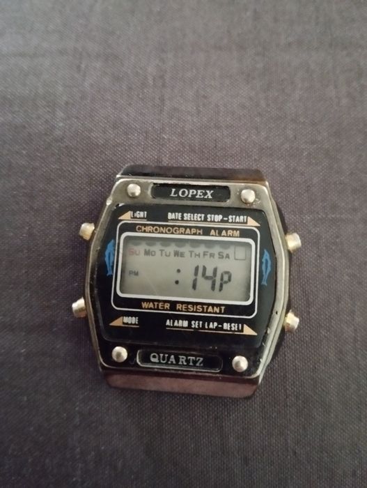 Kultowy zegarek Lopex metalowa koperta