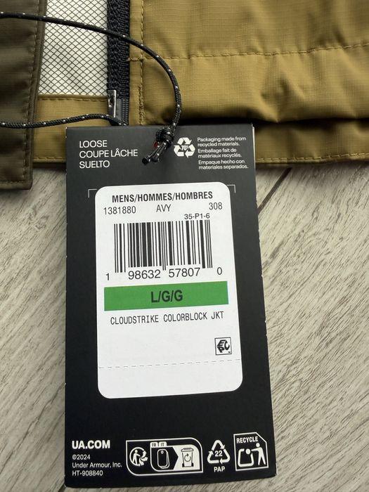 Чоловіча вітровка 2026 року  Under Armour CLOUDSTRIKE COLORBLOCK JKT, розмір L