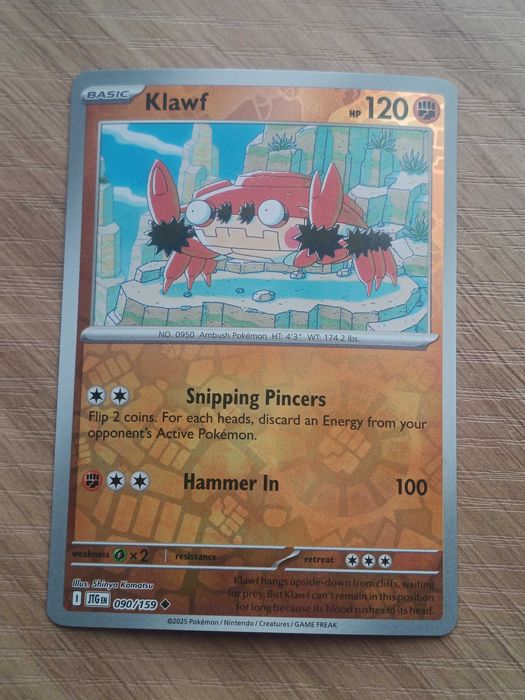 klawf pokemon card holographic Amazon.com: Pokemon - Klawf 217/198 - Scarlet & Violet - Illustrator Rare