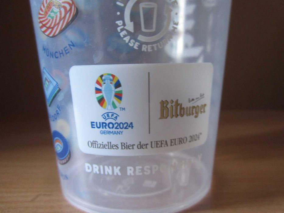 Официальный пивной стакан Евро-2024(оригинал 100%)