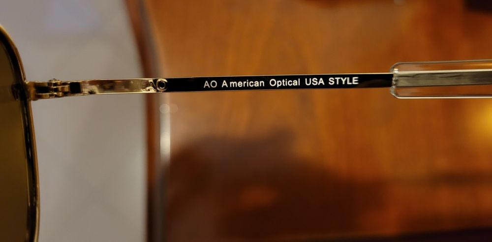 Óculos de aviação novos American Optics autenticos usados em TOPGUN