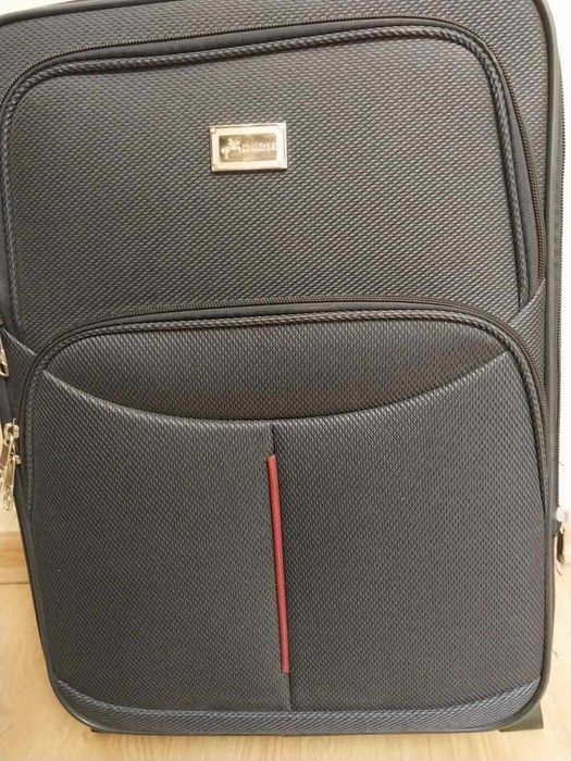 Чемодан маленький на колесах тканевый , размер S , ручная кладь