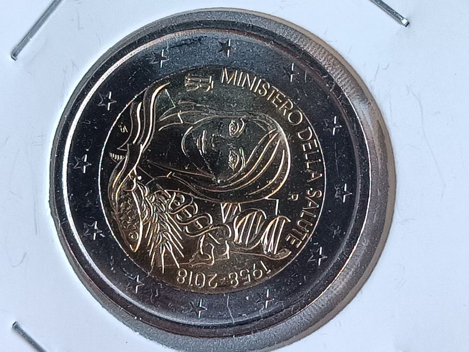 2€ Itália 2021 / 2018 moedas da saúde de Itália