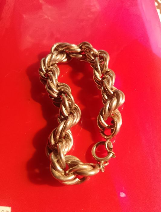 Conjunto colar e pulseira com 50 e 20 cm lindo em prata normal