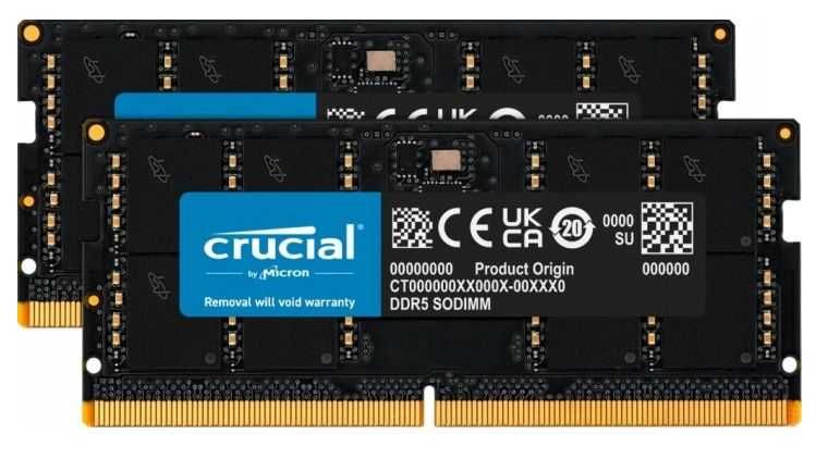 Crucial 64GB 5600 DDR5 CL46 Pamięć SODIMM - laptop