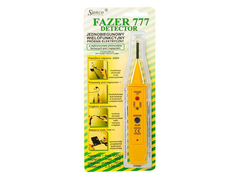 FAZER 777 Polski detektor próbnik napięcia tester