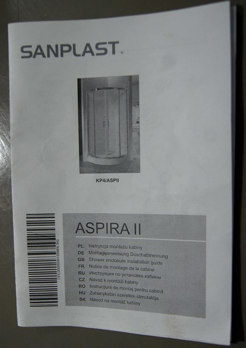 Kabina prysznicowa SANPLAST ASPIRA II  + brodzik , komplet