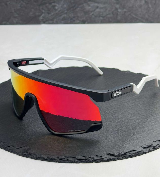 Сонцезахисні окуляри Oakley BXTR OO9280 чорні з лінзою Prizm Ruby, спортивний щиток, ретро, чоловічі, оригінал