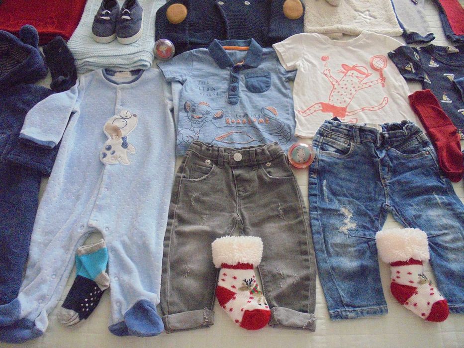 lote de roupa de menino bebé os sapatos novos