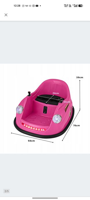 Elektryczny samochodzik jeździk dla dzieci 360°