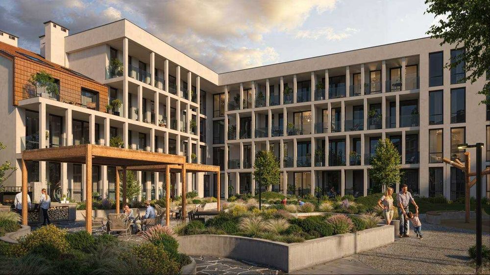 Продаж 2-кімнатних апартаментів 66,11 м2 з великою терасою 21 м2 в КБ Hyde Park у ближньому центрі Львова з повноцінною wellness-інфраструктурою.