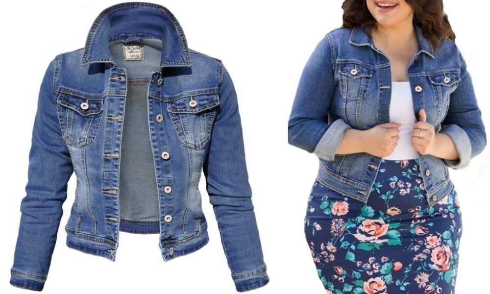 PLUS SIZE Kurtka Damska Jeans Katana Jeansowa Wiosna Lato #139 L-4XL