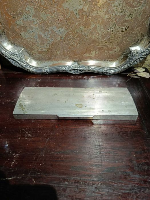 Caixa Cigarreira Prata 18 cm 354 gr