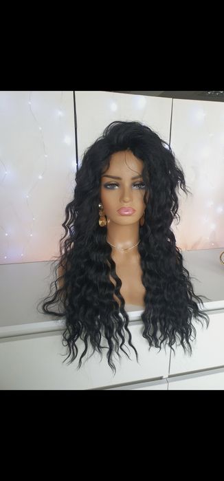 Peruka fale afroloki czarne włosy Shakira