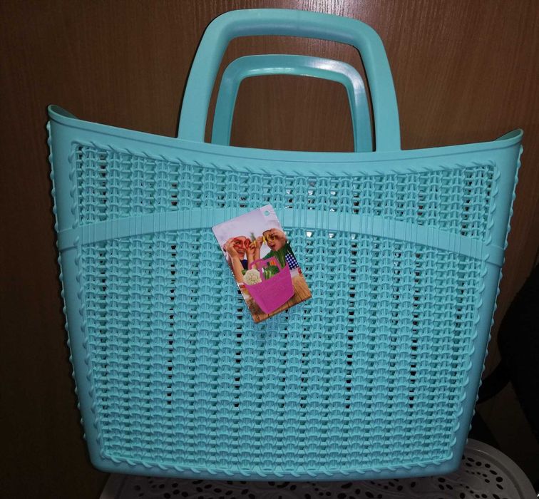 Cумка-корзинка з м'якого пластика господарська