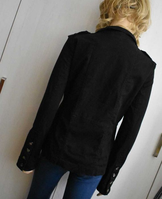 Kurtka 36 S bawełniana ramoneska wiosenna katana czarna damska cienka