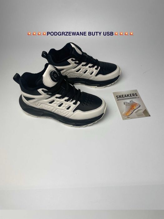 Ogrzewane sneakersy podgrzewane na zimę trapery buty zimowe [910]