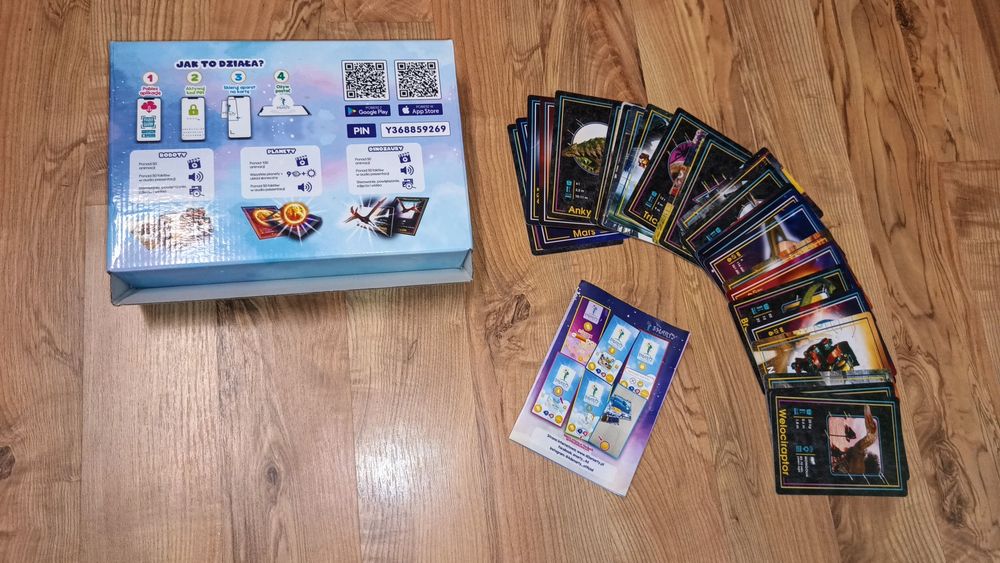 Karty 4D zestaw Smarty roboty planety dinozaury interaktywne