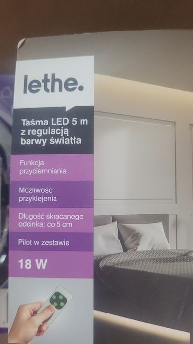 Taśma LED z regulacją barwy - ciepła. 5m - 2 op(10m) 18W pilot