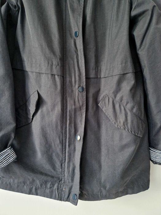 Cross Jeans S - Płaszcz damski/granatowy przeciwdeszczowy