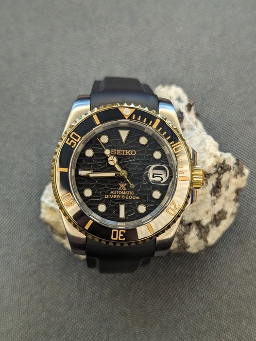 Seiko mod submariber bicolor guma/bransoleta