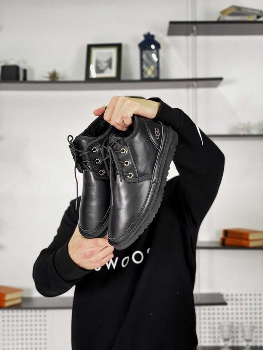 Уггі 36-45 UGG Neumel Black premium угги шкіряні АКЦІЙНА ЦІНА