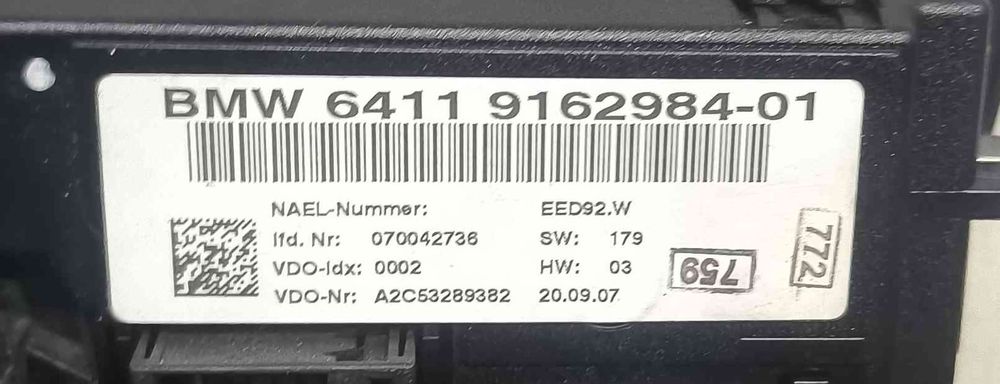 Comando Chauffage / Sofagem 9162984-01 - BMW 3 Cabriolet