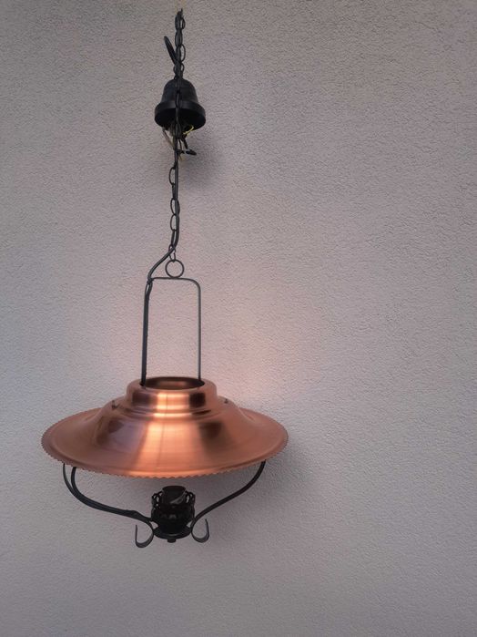 Piękna lampa - Stal, Miedź, Wiśnia