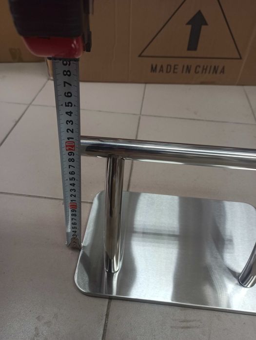 Подставка для ног парикмахерская  металлическая с бархатной подложкой