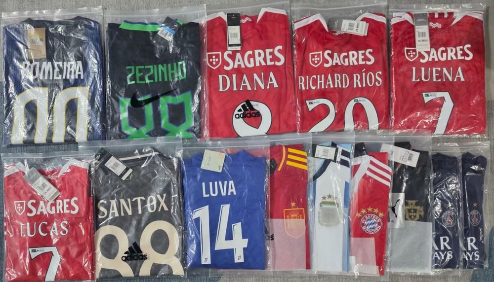 T-shirts de futebol (ler descriçao)