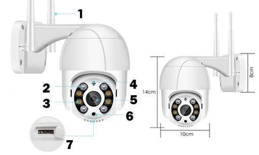 Kamera zewnętrzna obrotowa WiFi 8MP