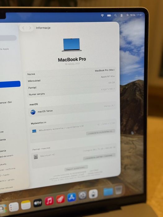 Apple MacBook Pro 16” M1 Max 64GB ram 1TB SSD